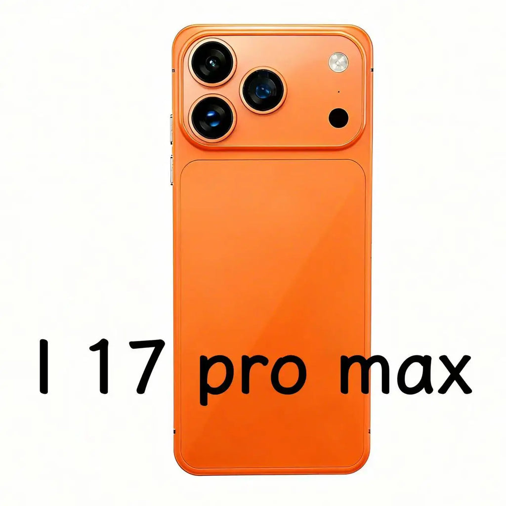 New 2025 I17 17 Pro Max 5G smartphone with 7.3 inch 144Hz display, 108MP camera, and 16GB RAM 1TB storage.