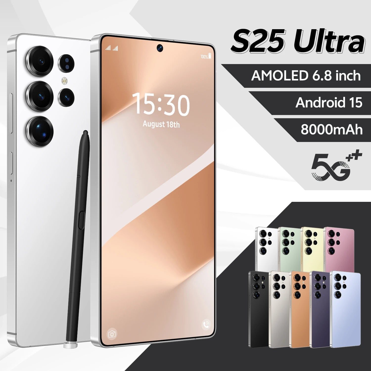 S25 Ultra 5G Smartphone 1TB 16GB RAM 6.8-Inch Unlocked Mobile White 16g 1TB Tidesmit