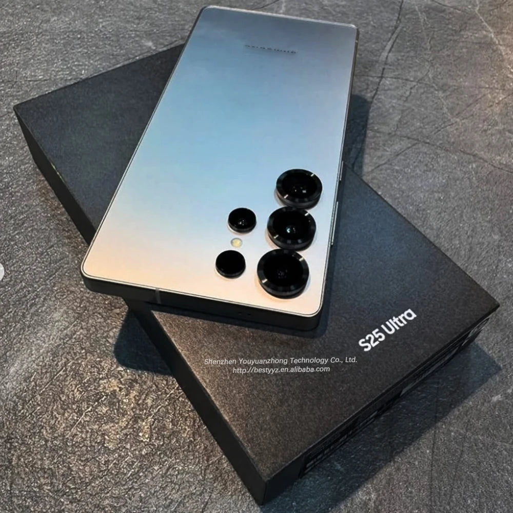 Tidesmit S25 Ultra 6.9 inch 5G Android smartphone featuring dual SIM and unlocked connectivity in sleek finish.