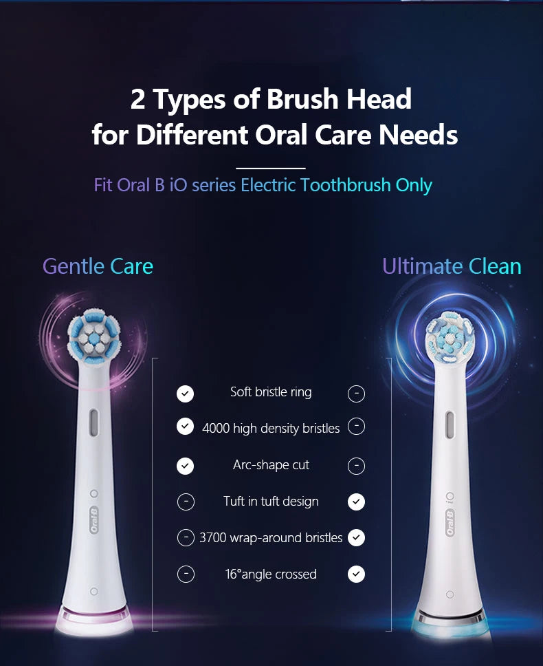 Oral B Electric Toothbrush IO Series Rechargeable Waterproof Smart Rotating Timing Electronic Tooth Brushes IO2 IO3 IO4 IO7 IO9