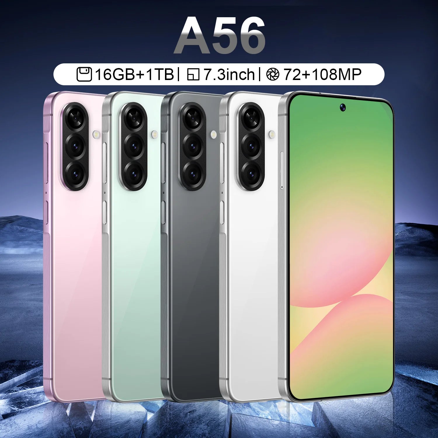 Tidesmit 5G Smartphone, 7.3 Inch AMOLED, 16GB RAM, 1TB Storage Tidesmit