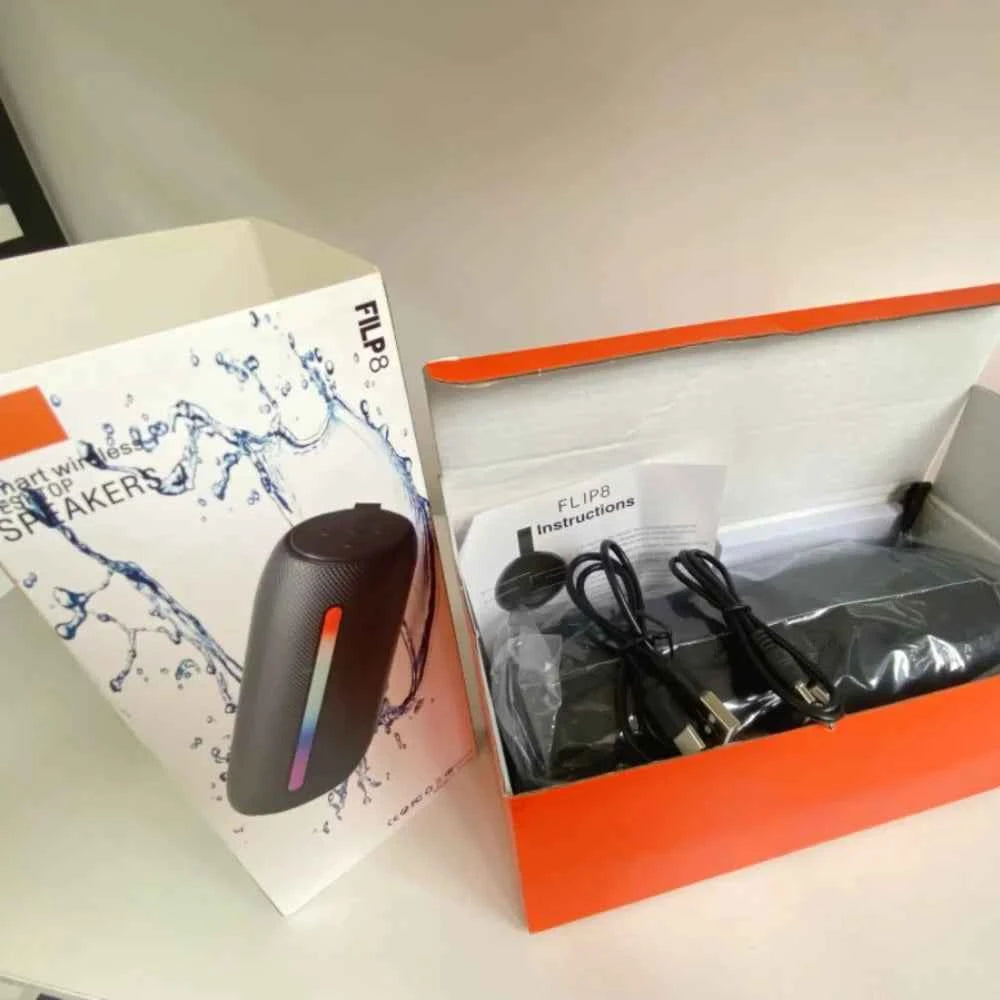 AMZ B4 JB Hot Selling RGB LED Flip8 Wireless Stereo TWS Speaker Waterproof Portable for Bluetooth Battery for Outdoor Parties My Store