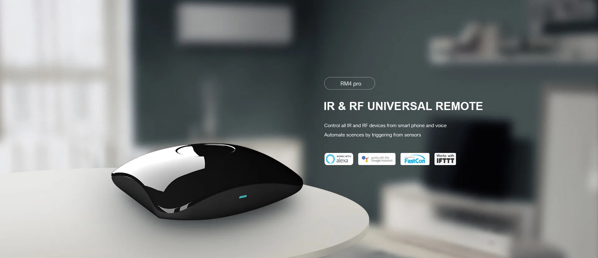 Broadlink RM4 Pro Smart Remote with HTS2 Sensor for WiFi Home Automation Tidesmit