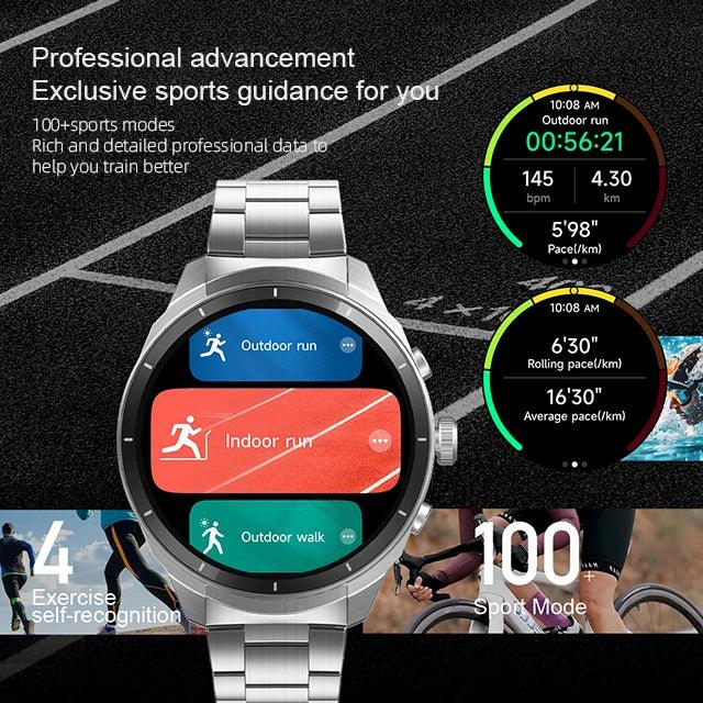 New High-end Fashion Smart Watch Wholesaler 1.43" AMOLED 1Gb Flash Al Voice IP68 Waterproof BT Call Blood Oxygen Fitness Tracker - Tidesmit