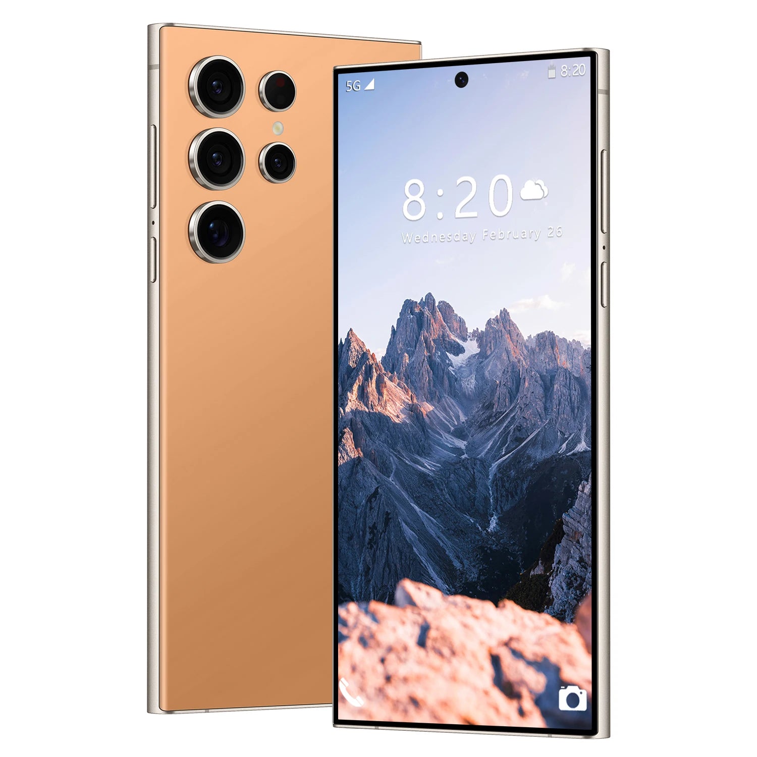 S24 Ultra 5G Smart Phone High Quality 16GB RAM and 1TB Storage Phone Orange 16g 1TB Tidesmit