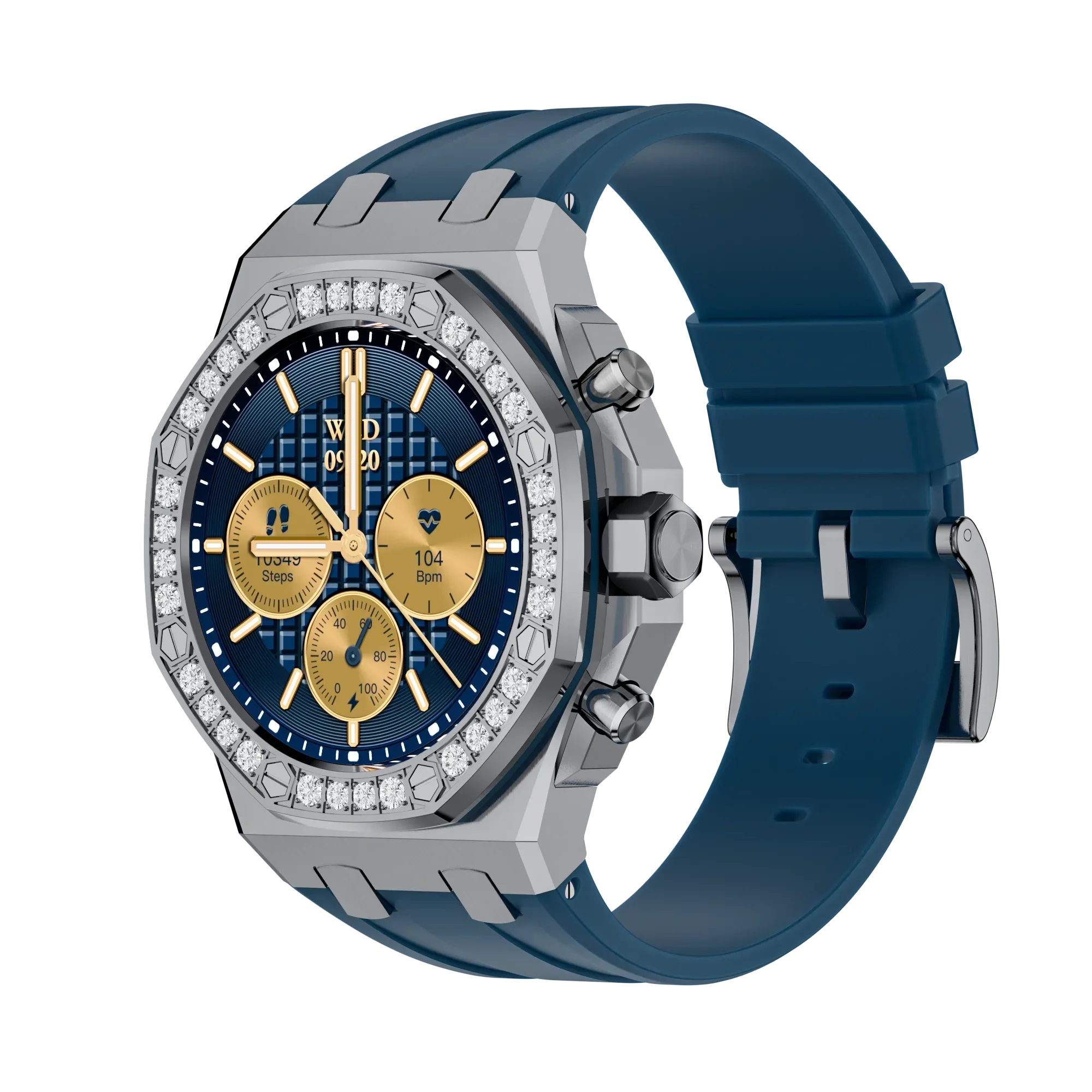 Wedtserha Classic Men's Business Smart Watch BT Call GPS Navigation Heart Rate Monitor Sports Fitness Tracker for AW47 - Tidesmit