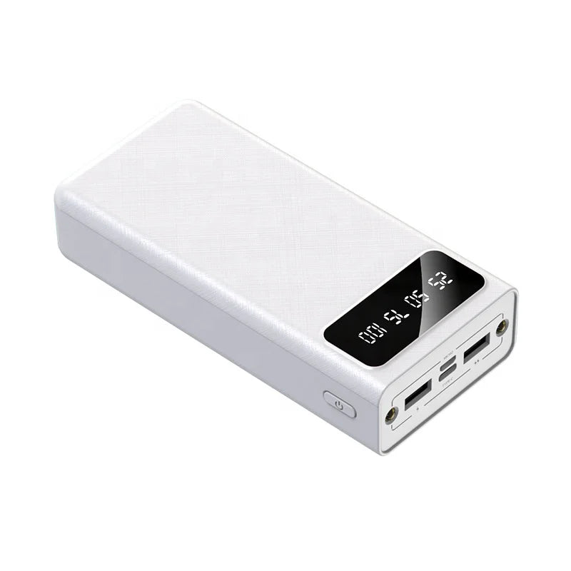 Power bank charger-Dual USB 10000mah PowerBank Fast Charge Built-In Cable 5000mah Plastic Digital LED Display Portable for Mobile Phones Micro USB Tidesmit