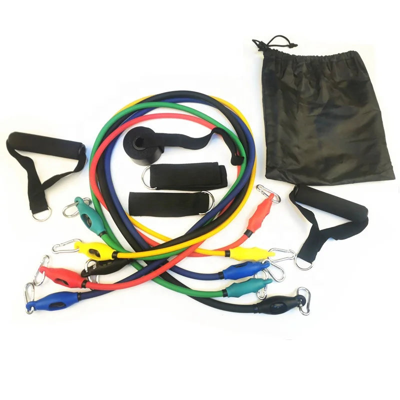 Sunquest Home Gym Accessories Fitness Accessories 11 Pieces Latex Resistance Bands Set Tidesmit