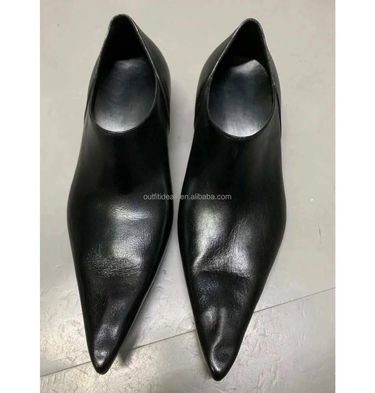 Exaggerated Pointed Toe Leather Oxfords Large Volume Men Heel Shoes Women Party Wedding Dress Shoes for Men Pointed Toe Shoes