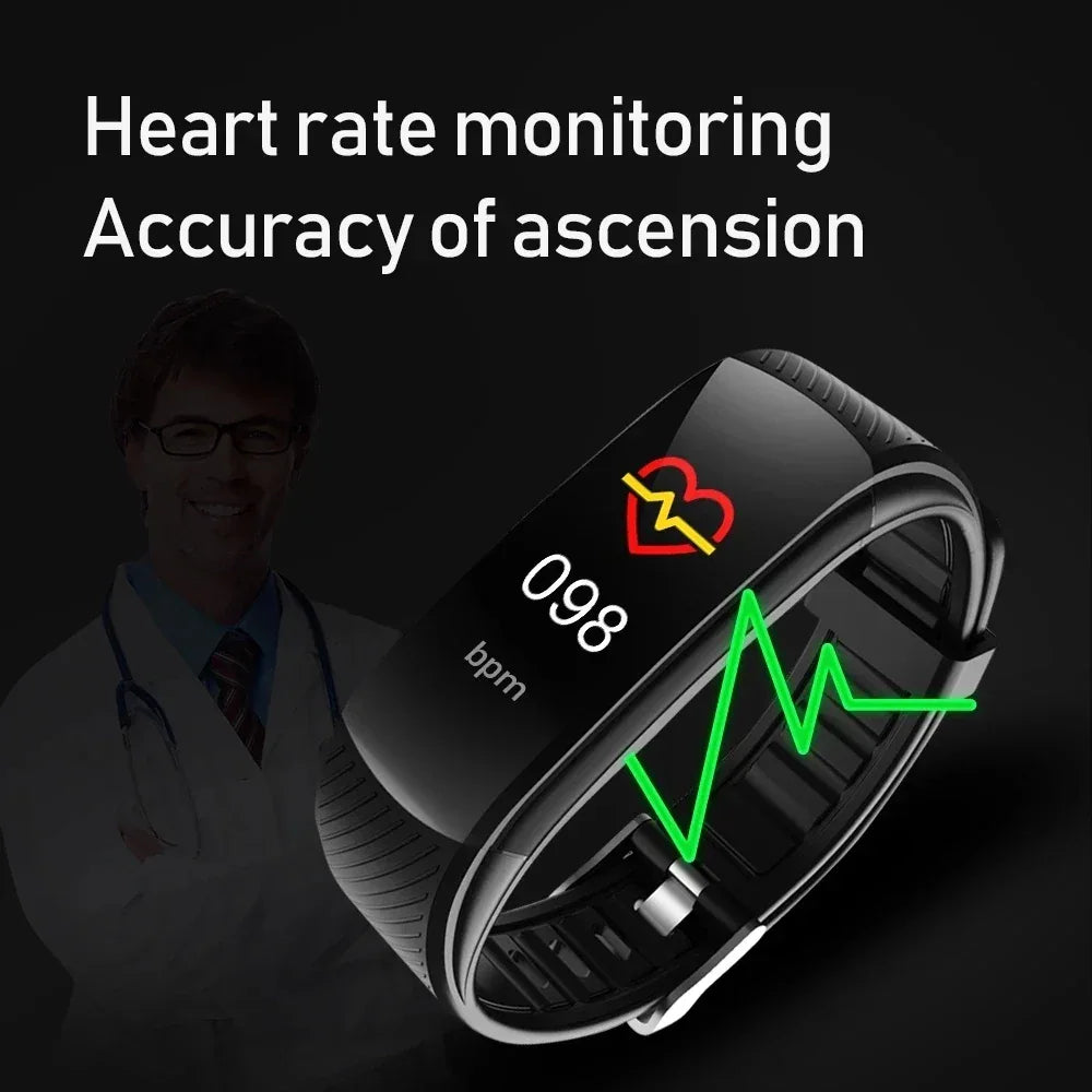 C5S CE Rohs Smart Watch Bracelet Men Women Blood Pressure Monitor Waterproof Heart Rate Fitness Tracker for Android IOS - Tidesmit