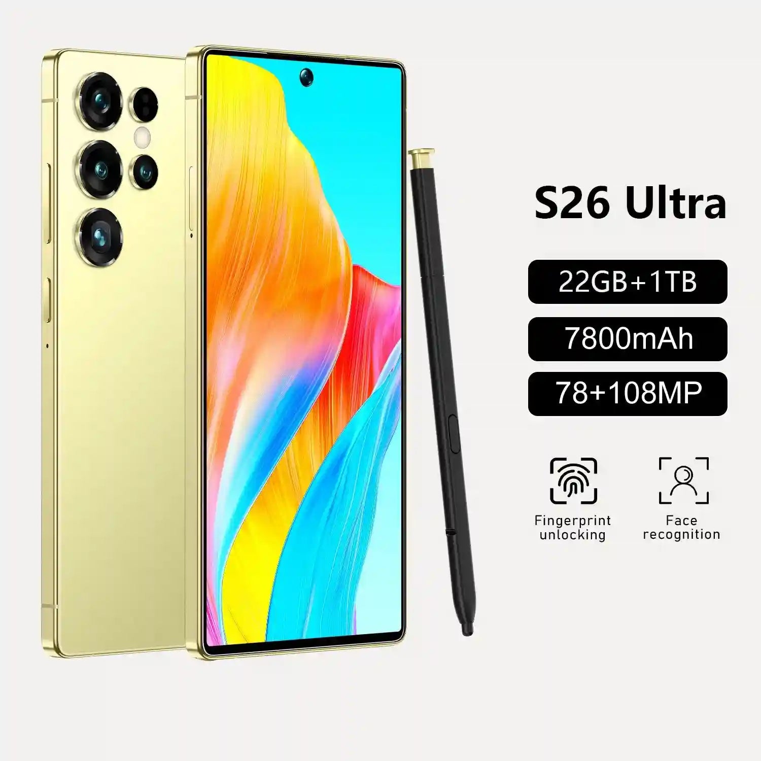 Tidesmit 5G Smartphone 7.3-Inch AMOLED 22GB RAM 1TB Unlocked Tidesmit