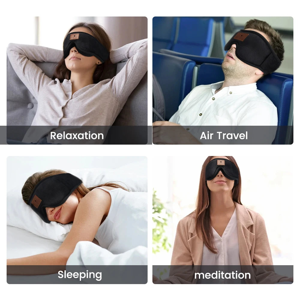 Bluetooth Sleeping Headband Wireless Music Eye Mask TypeA - Breathable Tidesmit