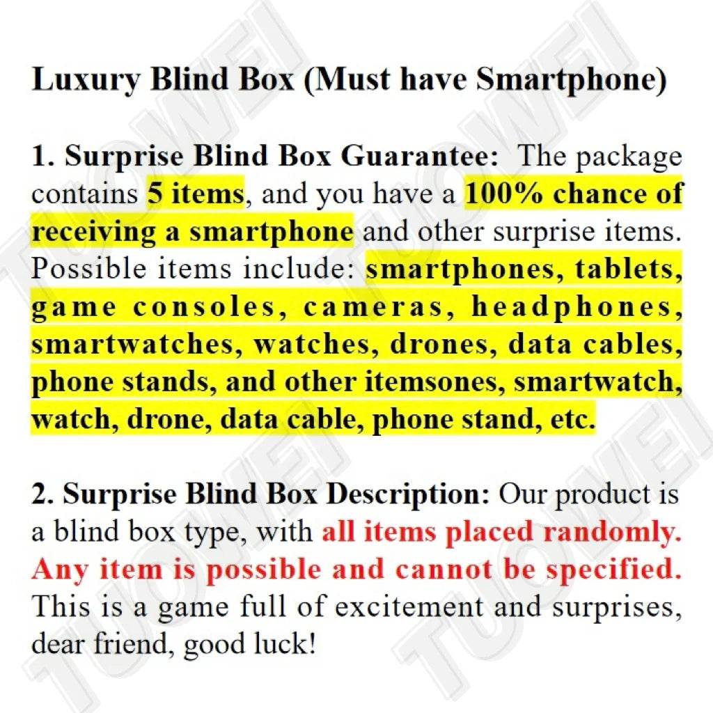 5G Smartphone Mystery Box: 1TB Storage, 16GB RAM, 5-Piece Gift Set Tidesmit