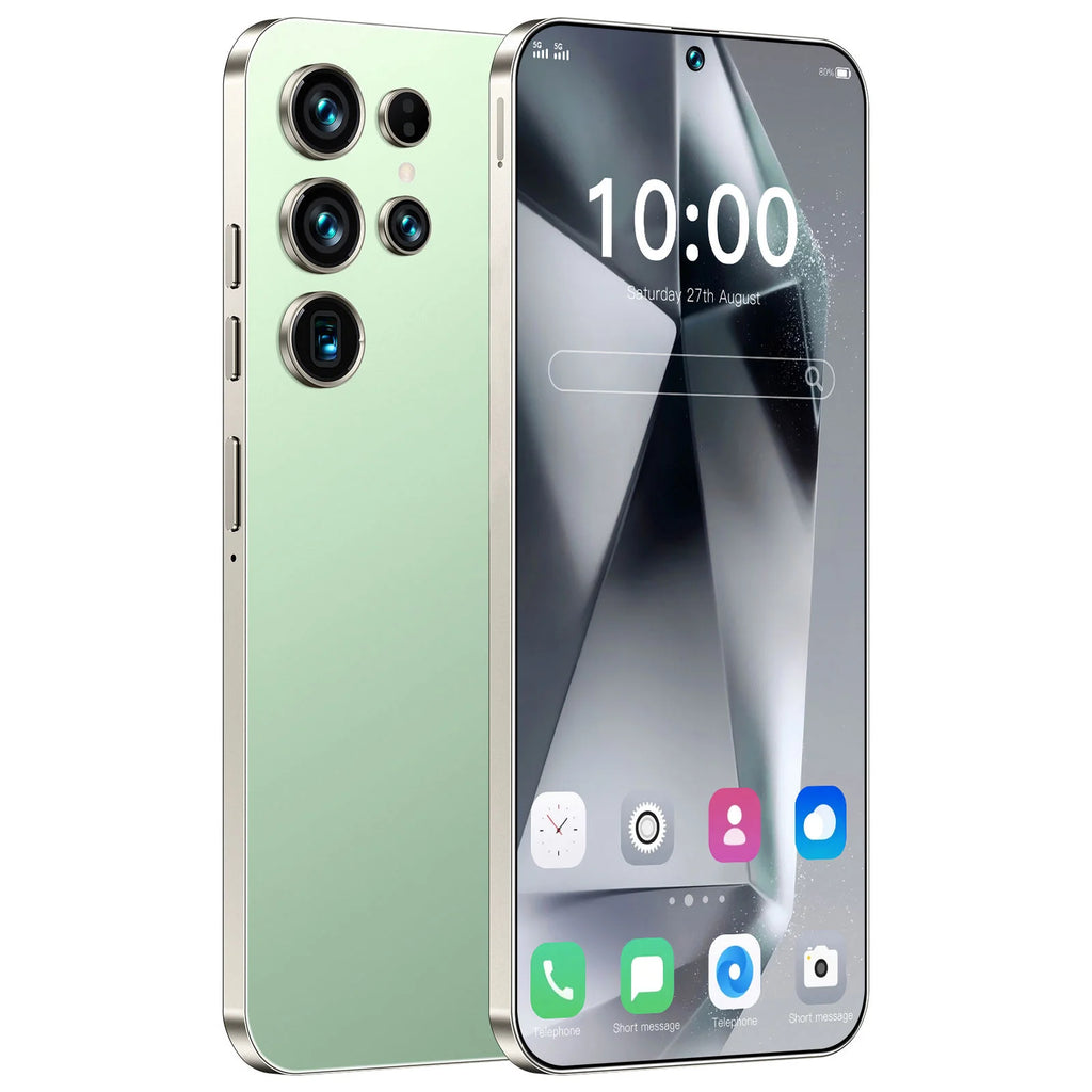 Tidesmit 2025 budget smartphone in sleek black, ideal for daily use and mobile gaming at an affordable price.