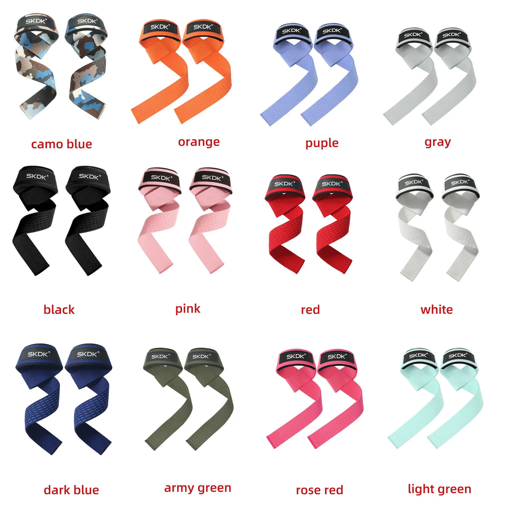 Custom Logo Adjustable Weight Lifting Wrist Straps Bodybuilding Powerlifting Strength Training Deadlifts Hand Lifting Straps Tidesmit