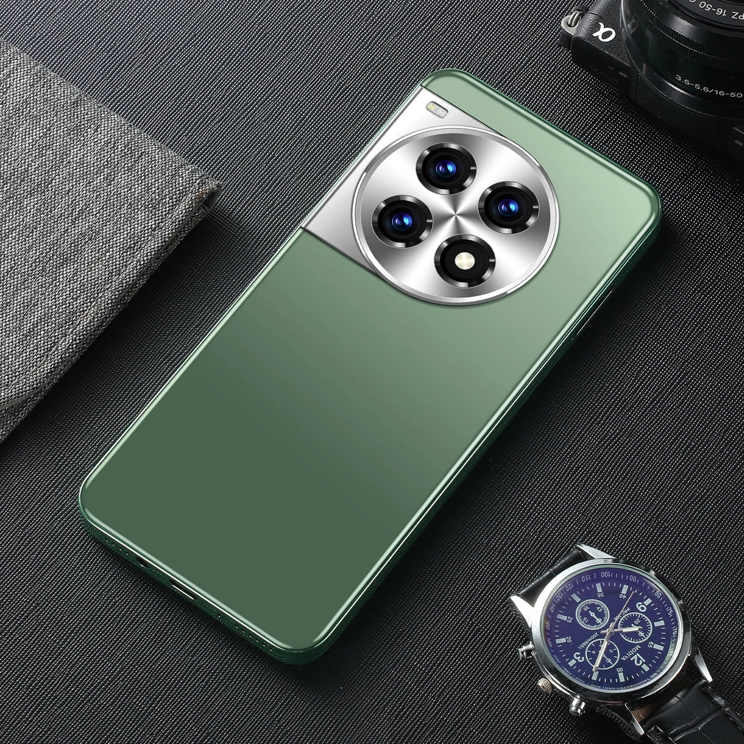 2025 Newest OnePlus 12R 5G Global, 12GB+256GB 7.3 Inch ColorOS 15 Deca Core Smart Phone Green 16g Tidesmit