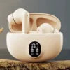 Hot Selling Multiple Function Earphones In-ear Wireless Headphones Mini High Quality Sports Earbuds Beige KP-B490 Tidesmit