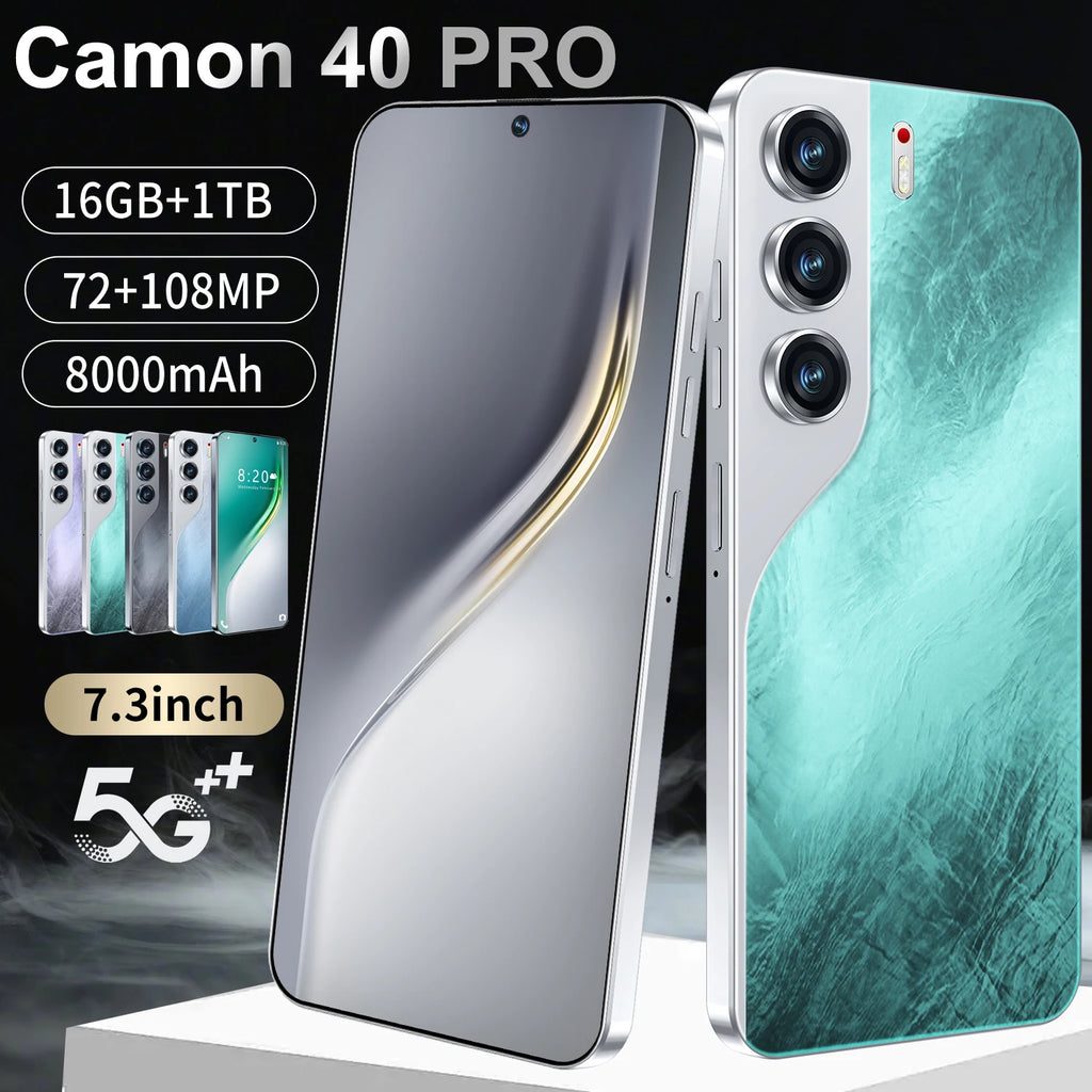 Tecno Camon 40 Pro 5G - 1TB Storage & 16GB RAM Unlocked Mobile Tidesmit
