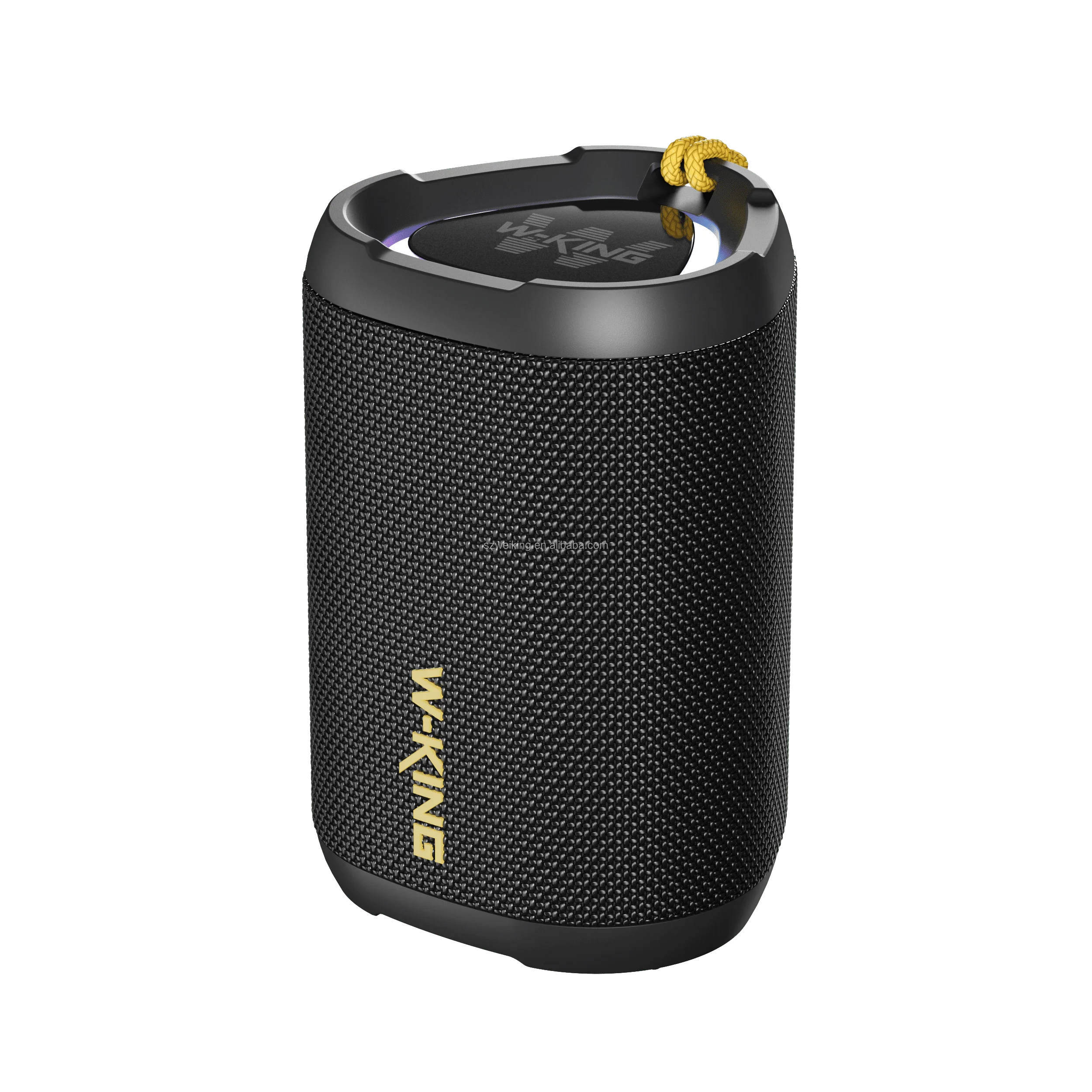 IPX6 Waterproof Outdoor Portable Bluetooth Speaker W-King D110 Audio Speaker with RGB TF AUX Wireless Camping Traveling Speaker Black My Store