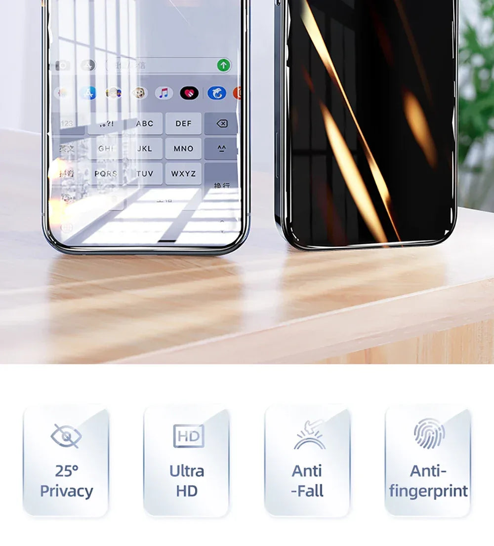 Privacy Screen Protector for iPhone 17 Pro Max, 9H Anti-Spy Tempered Glass Tidesmit