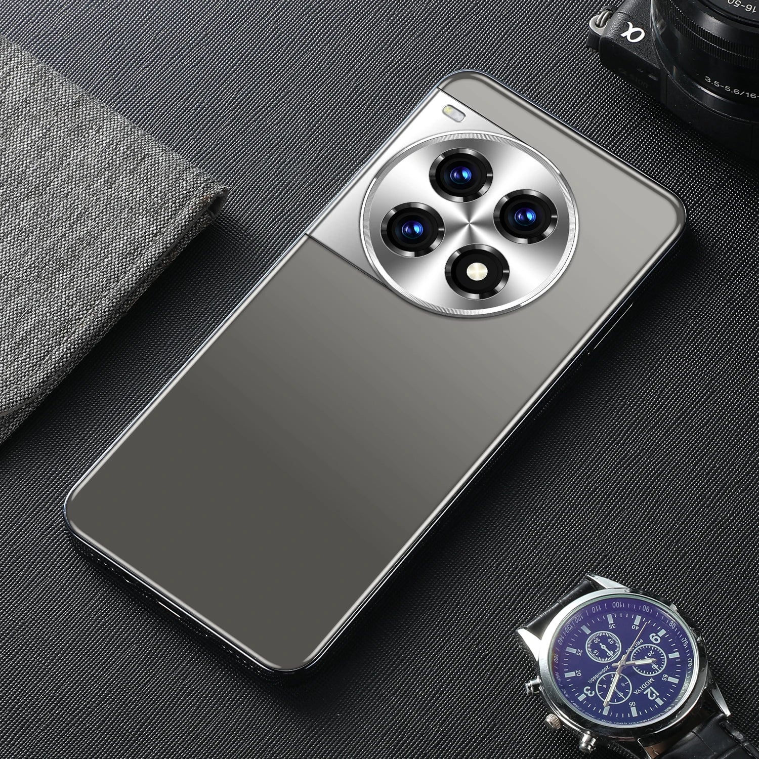 2025 Newest OnePlus 12R 5G Global, 12GB+256GB 7.3 Inch ColorOS 15 Deca Core Smart Phone Black 16g Tidesmit