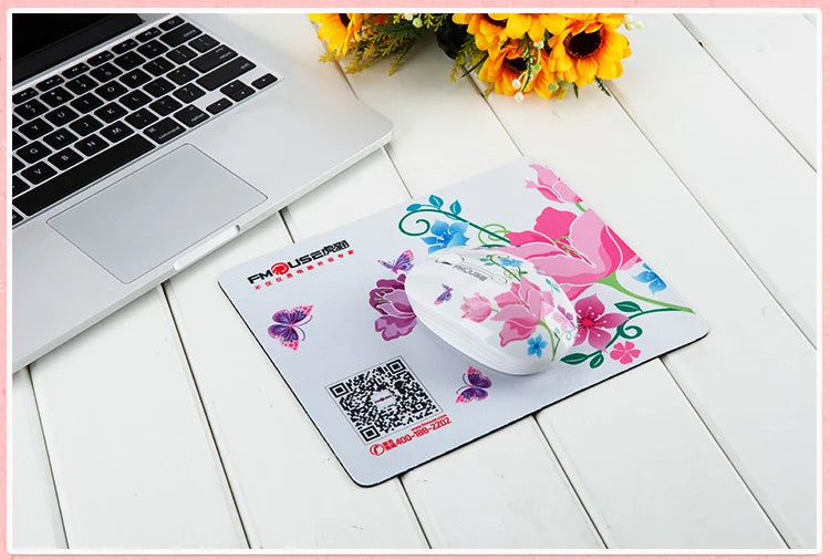 M101 Ergonomics Wireless Mouse 2.4G Cute Optical Cartoon Computer Silent Mice With USB Receiver for Laptop Kid Girl Gift Macbook