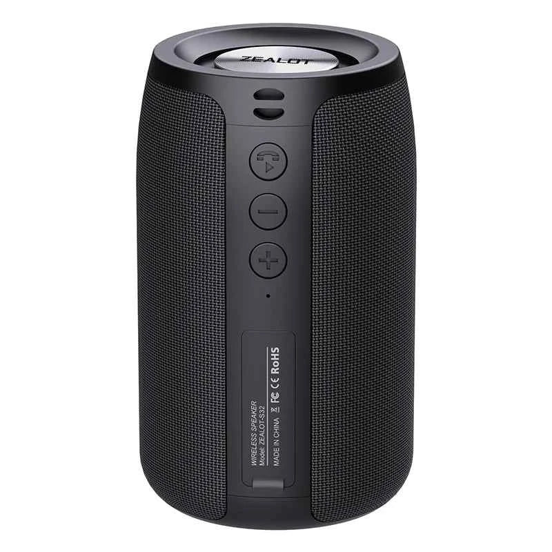 High Bass Sound Rechargeable Stereo Party Waterproof Smart Outdoor Mini Wireless Portable Blue Tooth Speaker With Microphone Black ABS My Store