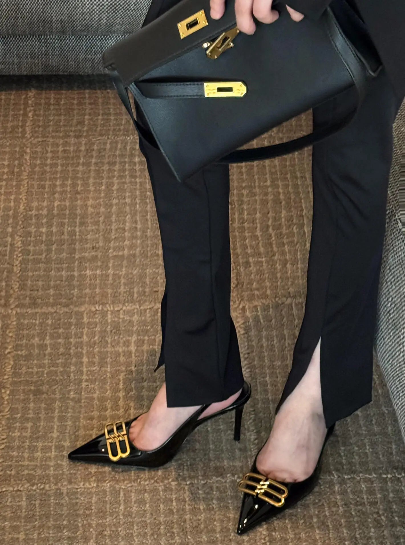 New Hot Selling High Quality Pointed Toe Shallow Mouth High-end Black High Heels