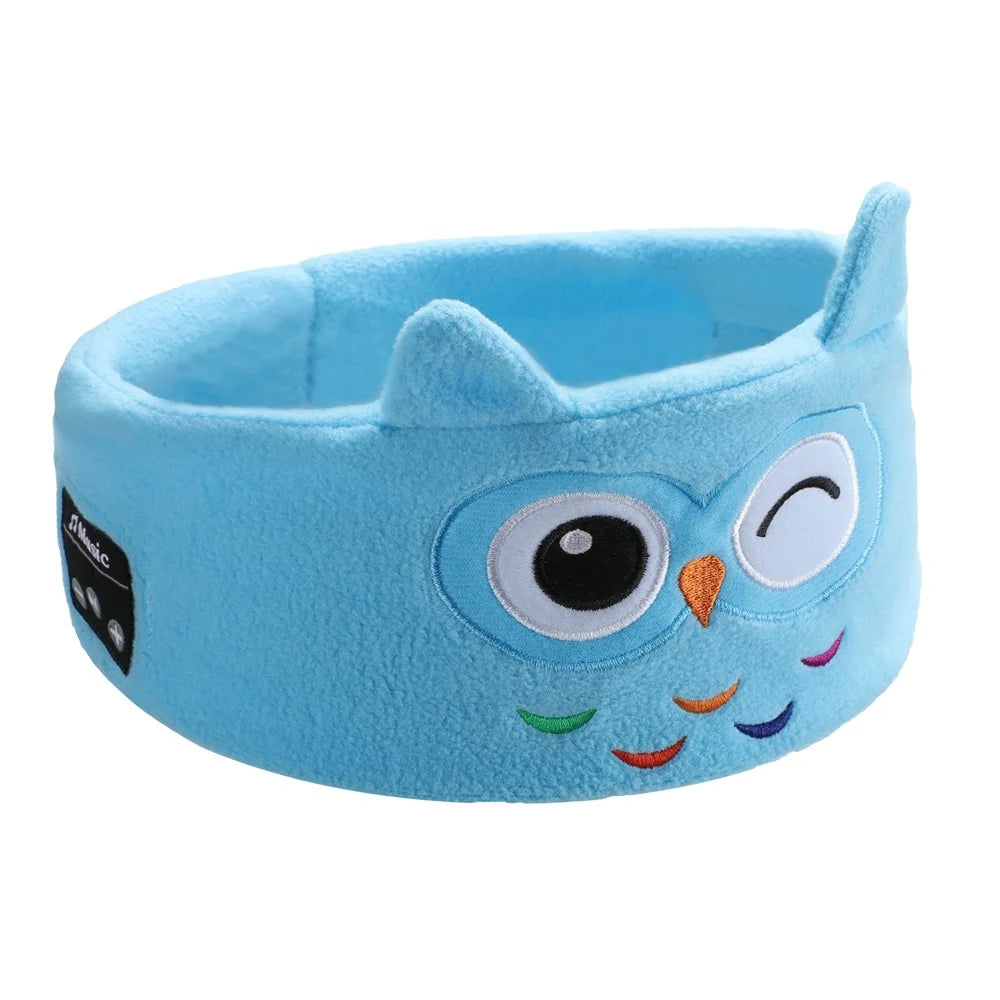 Wireless Headphone Kids Headband with Different Animal Designs, ultra Thin Speakers for Kids Fun at Home or Travel Owl Tidesmit