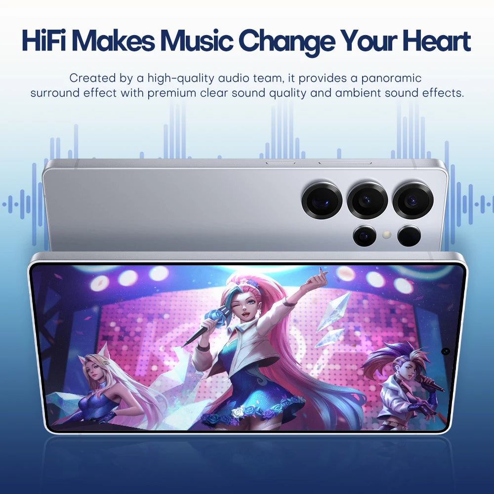 2025 New Design Fold S25 Ultra 5G Android 14 Smart Phone Hot Selling 16+1TB Huge Memory CDMA LTE Cellular Global Version English Tidesmit