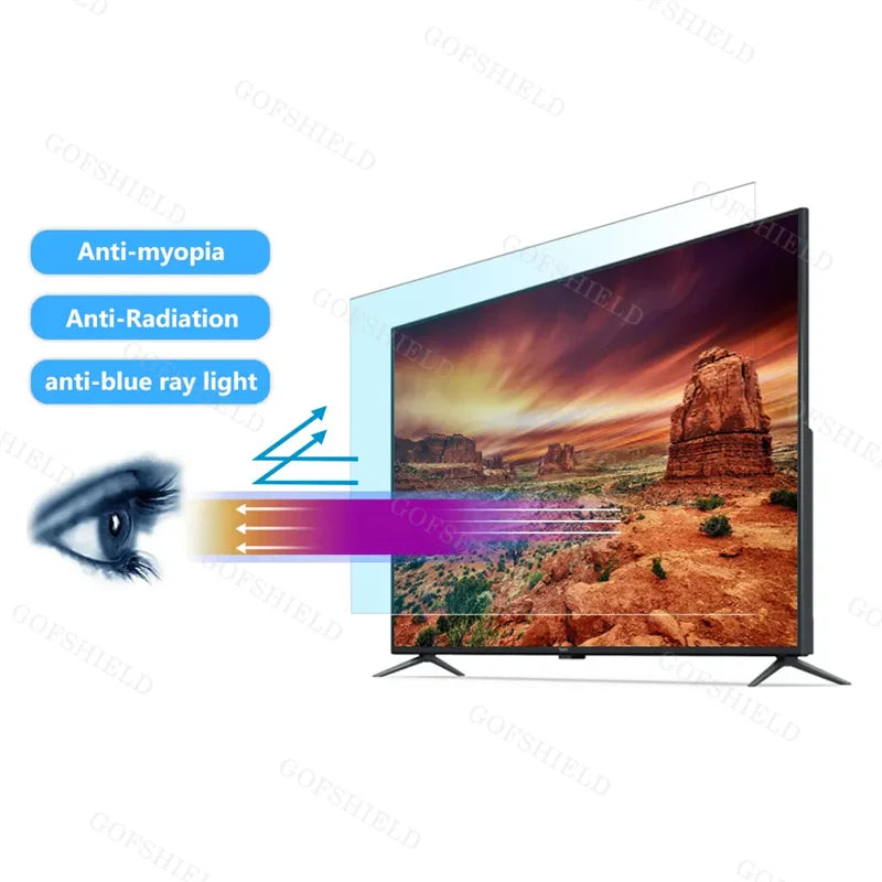 Super Clear Anti Blue Light Protective Film Anti UV Reduce Eye Fatigue Protection Screen Protector for MobilePhone/Tablet/Laptop Tidesmit