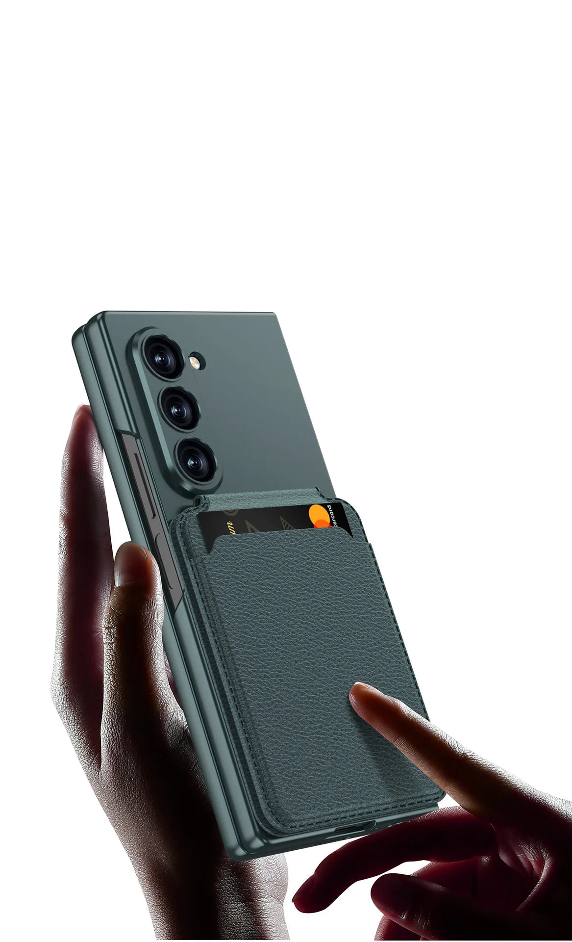 Wireless Charging PU Leather Hard PC with Screen Protector Card Bag Phone Cover for Samsung Galaxy Z Fold 6 Tidesmit