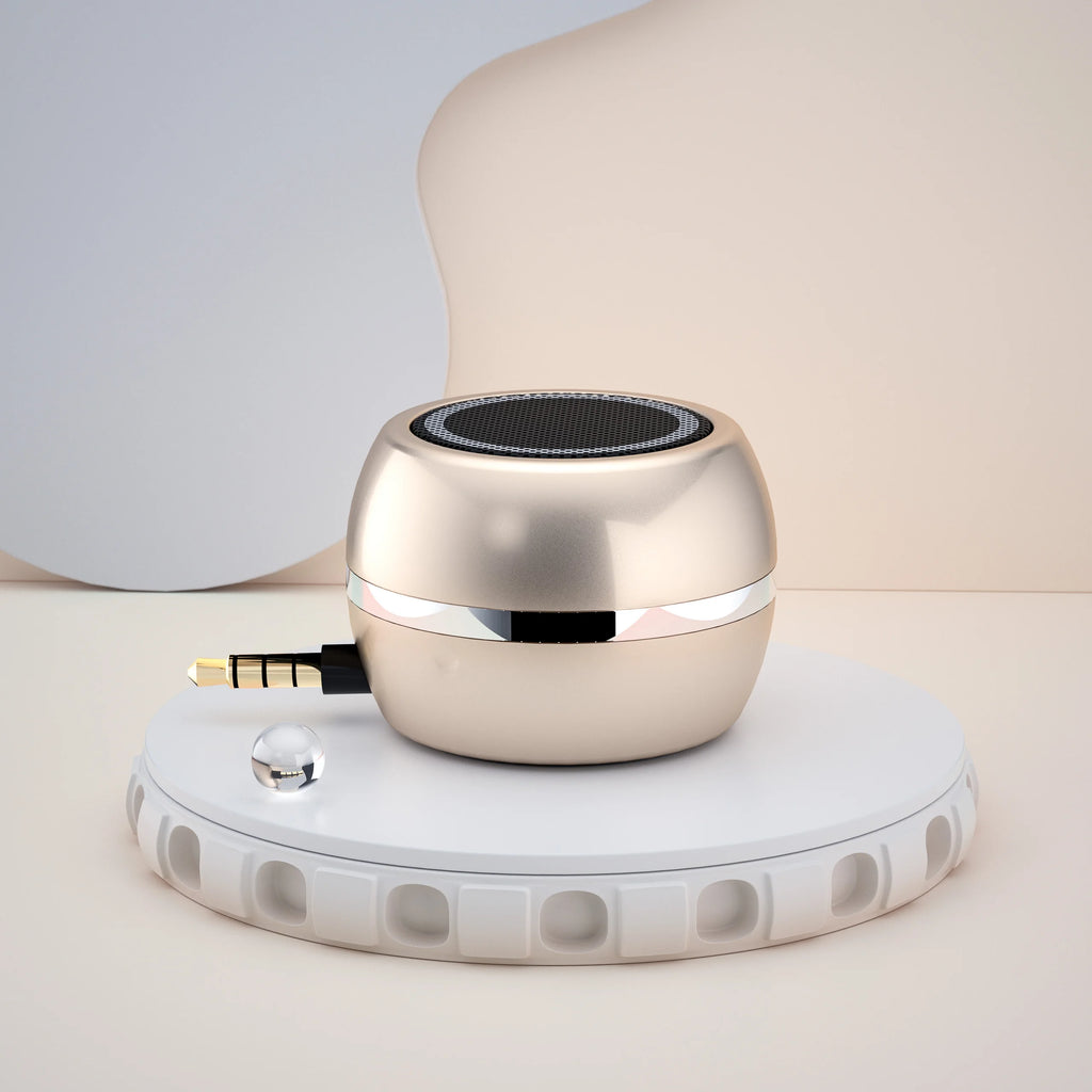 YAYUSI Hot Selling A5 Mini and Portable Bluetooth Speakers 3.5mm AUX Smart Mobile Phone Round Shape Wired Speakers Music Player My Store