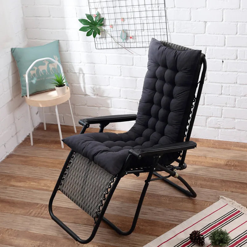 Solid Color Cushion Recliner Chair Cushion Thick Seat Cushion Rattan Chair Sofa Long Cushion Garden Chair Cushion Tatami Mat
