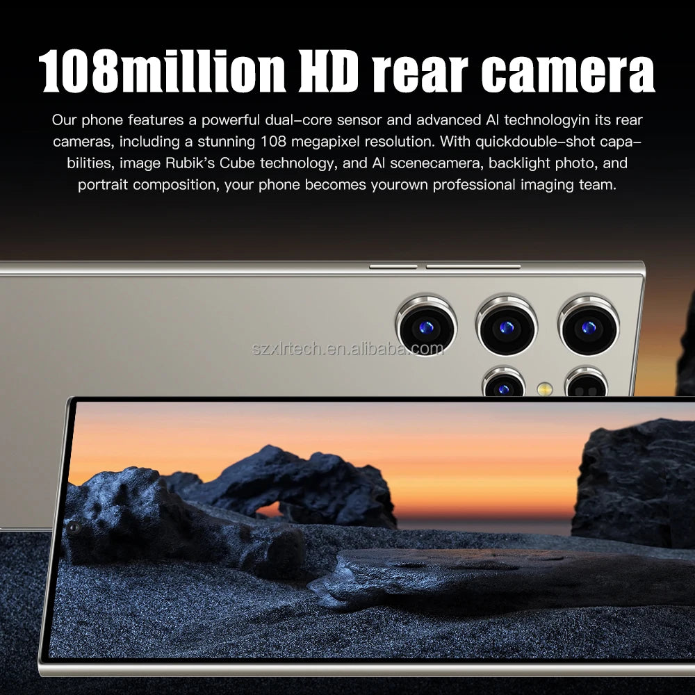 Tidesmit 5G Smartphone, 1TB Storage, 16GB RAM, 108MP Camera - Gold Tidesmit