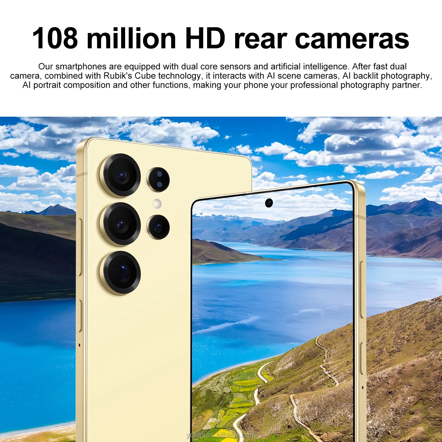 Close-up of S26 Ultra smartphone showing premium build texture, side button layout, and charging port details.