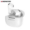 100%Original Monster N-Lite 208 Wireless Earbuds Bluetooth Earbuds Touch Control Headphones Bluetooth Wireless with 30H Playtime White MonsterN-lite 208 Tidesmit