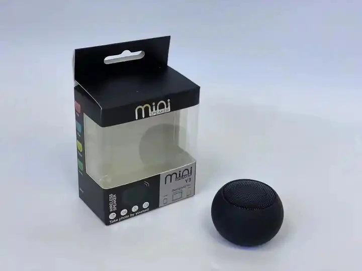 Macarons Portable Y3 M3 Micro Usb Colorful Wireless Speakers Subwoofer Round BT Mini Small Size Outdoor Speaker for Mobile Phone Black My Store