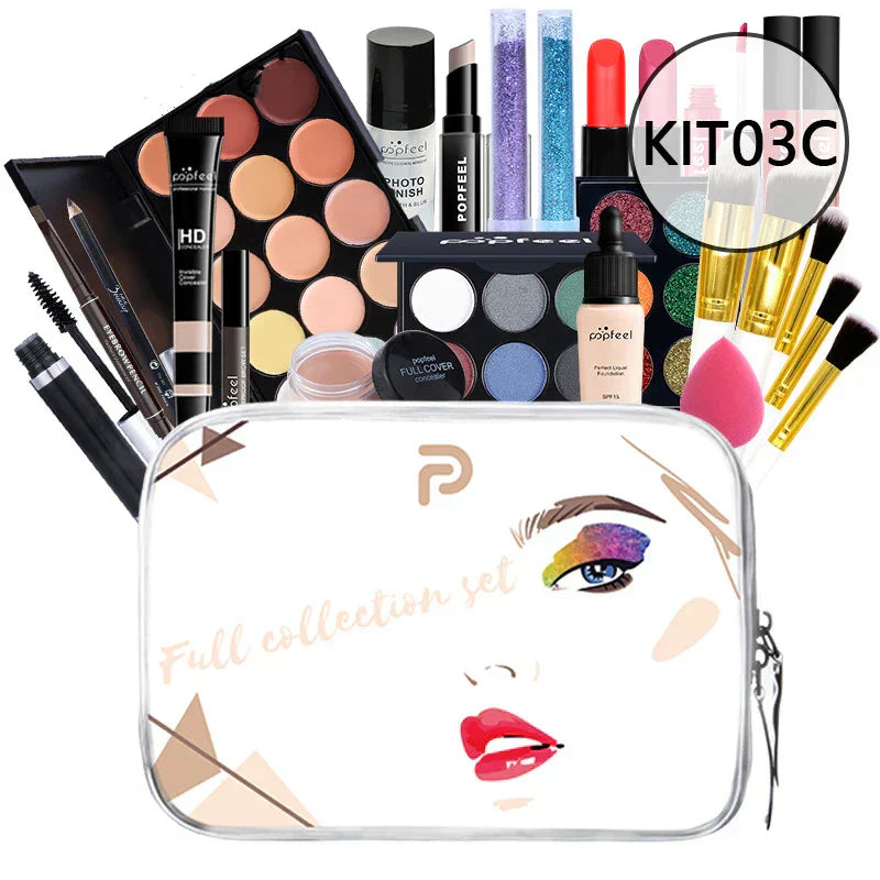 20 Styles New Arrival 20 Different Styles POPFEEL ALL in ONE Full Professional Makeup Kit for Girl ALIBABA KIT03C Tidesmit