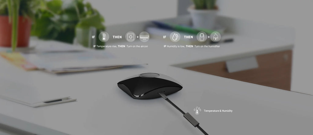 Broadlink RM4 Pro Smart Remote with HTS2 Sensor for WiFi Home Automation Tidesmit