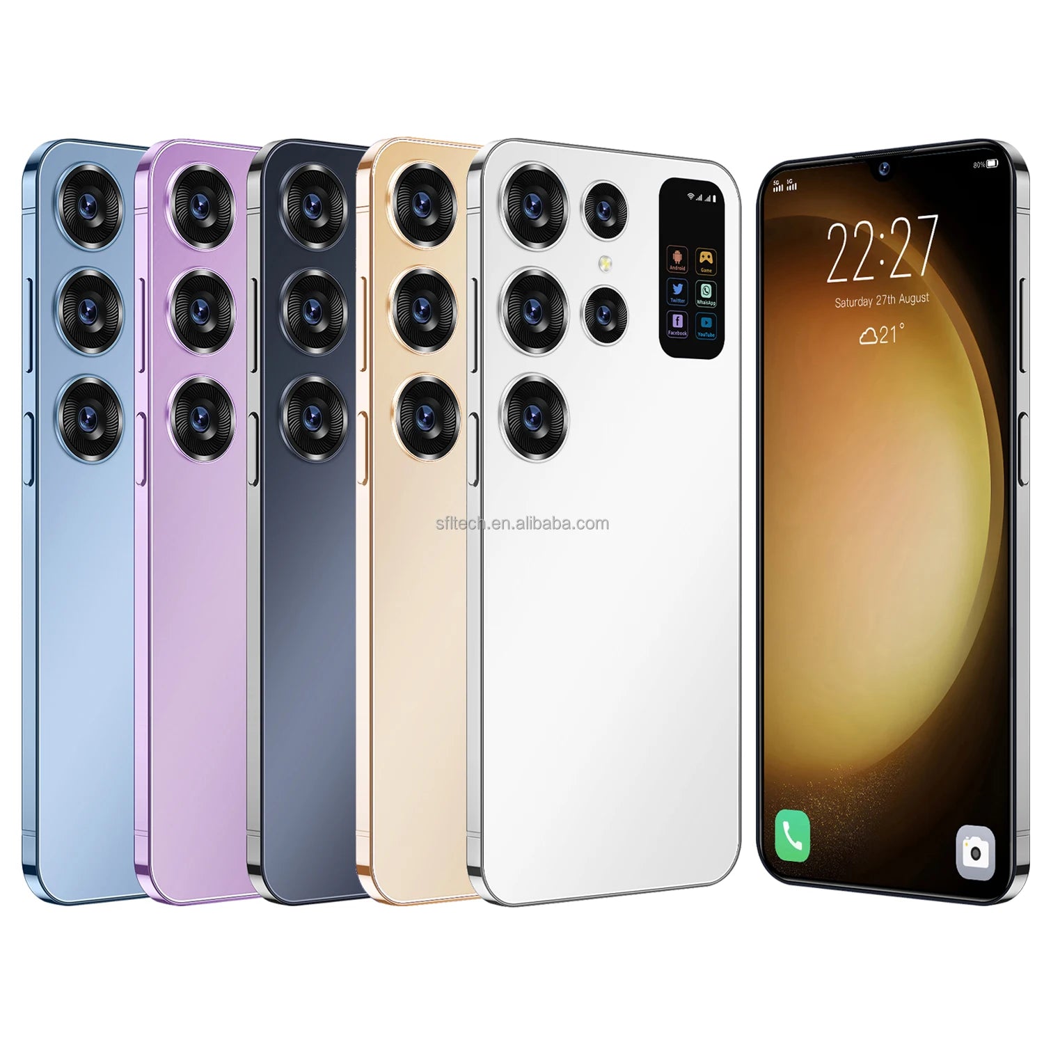 Wholesale S24 Ultra 16GB+1TB Android SmartPhone 5G Dual SIM Dual Standby Unlocked Mobile Phone S24 ultra Smart Phone Tidesmit