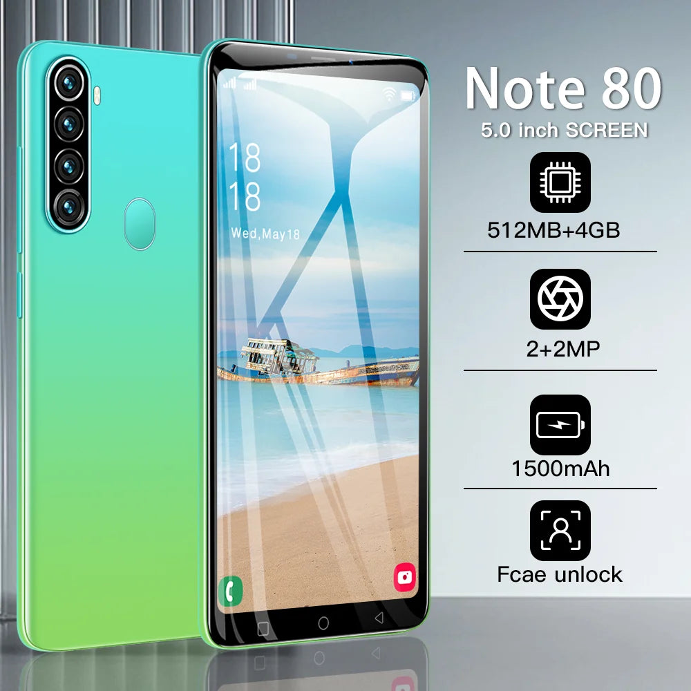 New Low-price Note80 HD 5.1-inch Full Screen 3G Mobile Phone E-commerce Cheap Smart Phones Made in China Tidesmit
