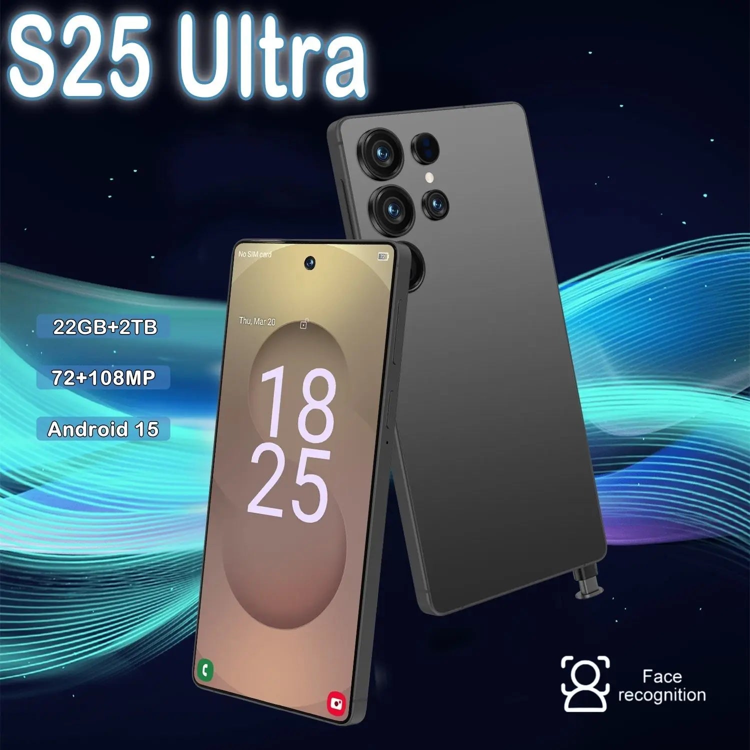 S25 Ultra 5G Smartphone 22GB RAM 1TB Storage - Dual SIM Tidesmit