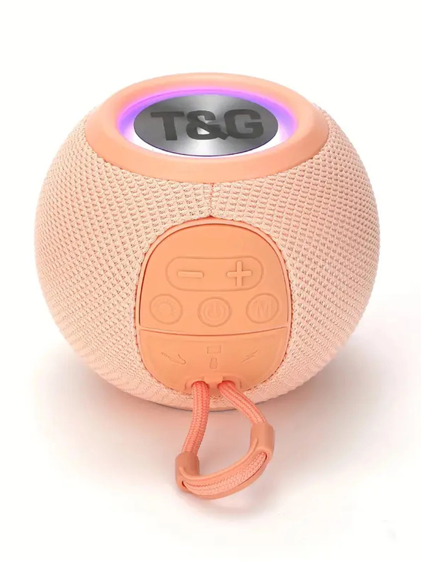 TG337 BlueTooth Speaker Wireless Colorful Lamp Fabric USB TF Aux Subwoofer Outdoor Portable Mini Speaker Pink My Store