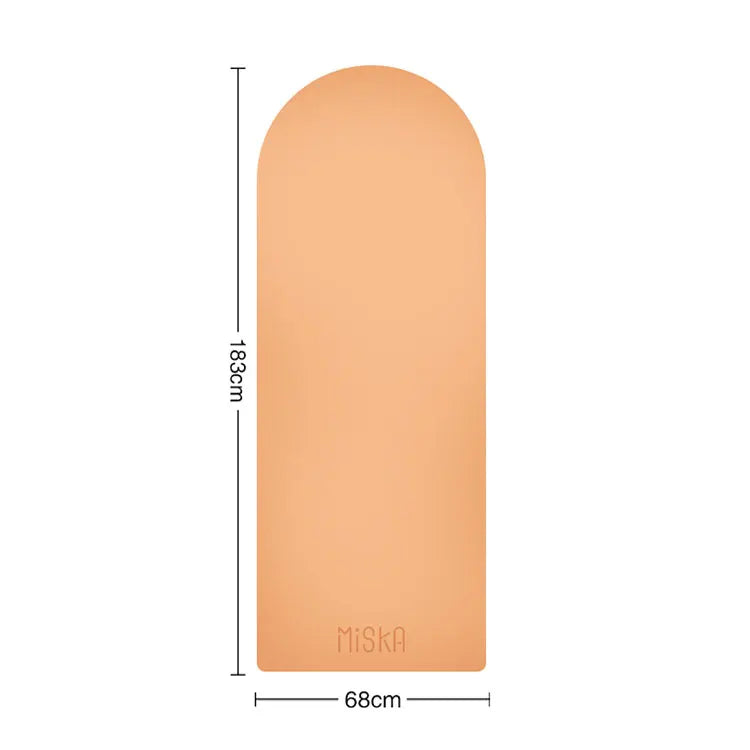 Customization Eco Rubber Pu Yoga Mat Home Yoga Gym Fitness Accessories Oval Yoga Mat Milk Orange 4.5mm Tidesmit
