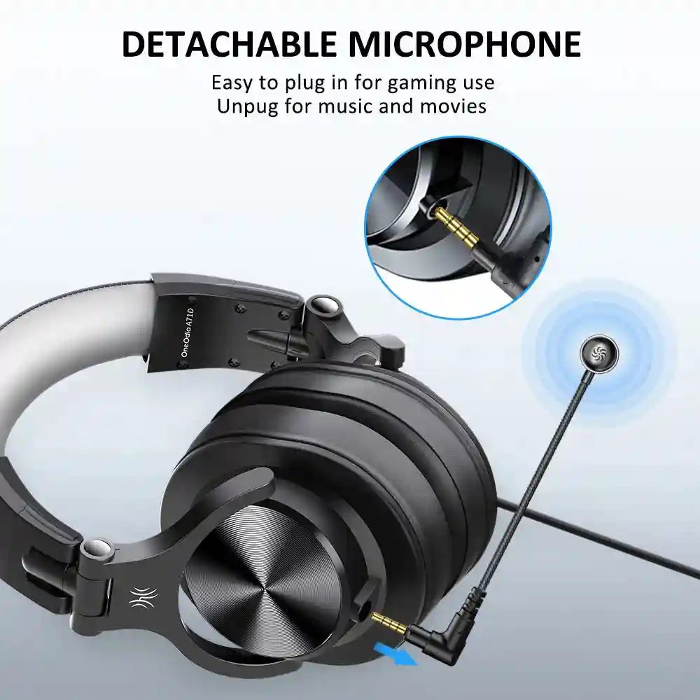 Wired Over-Ear Gaming Headset with Detachable Microphone Tidesmit