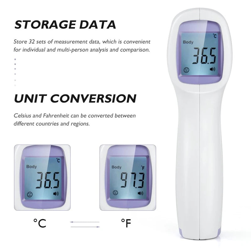 Forehead Digital Display Thermometer Non-contact Infrared Infant Temperature Fever Safety Health Measurement Tool