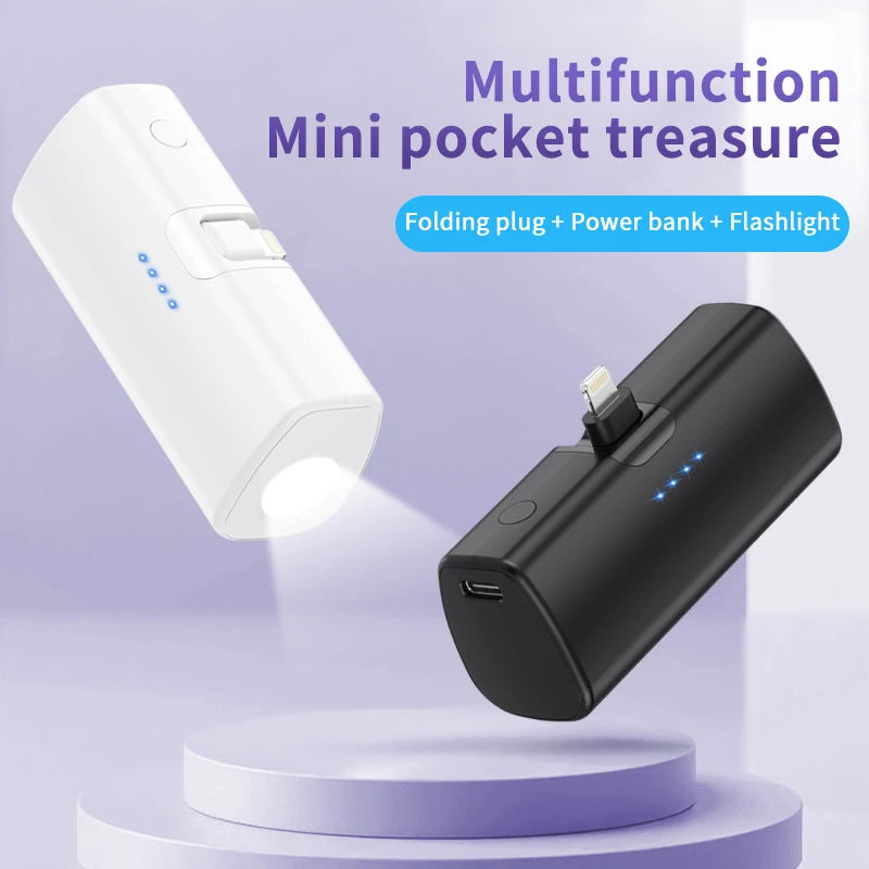 Power bank charger-Droppshipping Newest Mini PowerBank 3000mAh 5000mah Portable Handheld Mobile Power Bank Type C Mobile Power Station Battery Tidesmit