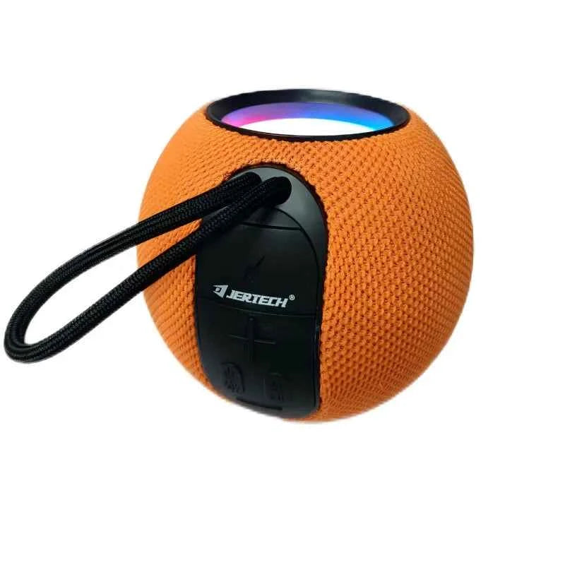VN131 Jertech Fabric Art 500mAh 8H RGB Light Waterproof Soundbox Portable Wireless BT5.1 4in TF Card Play Mini Subwoofer Speaker Orange My Store