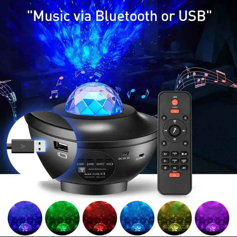 Smart Laser Starry Sky Night Light Projector BT Music Speaker Holiday Light Galaxy Star Projector With Remote Control My Store